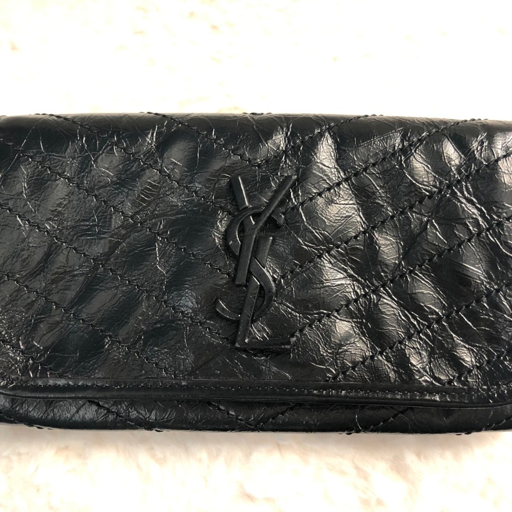 Saint Laurent Niki Crinkled Wallet